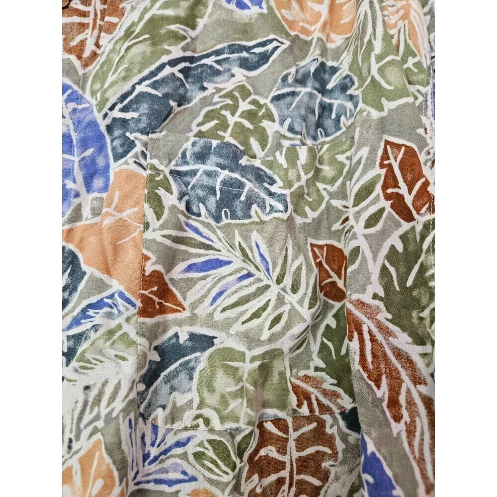 M.E Sport Hawaiian Shirt Mens XXL Palm LeavesCasual short sleeve buttons pocket